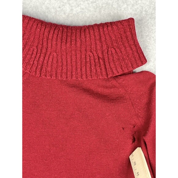 Ann Taylor Red Merino Wool Turtleneck Sweater Womens XS Ribbed Knit Fitted - Picture 14 of 14